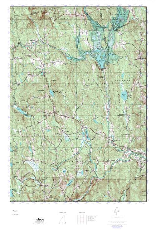 MyTopo Weare, New Hampshire USGS Quad Topo Map