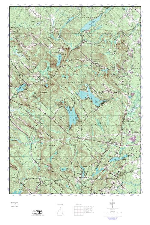 MyTopo Barrington, New Hampshire USGS Quad Topo Map