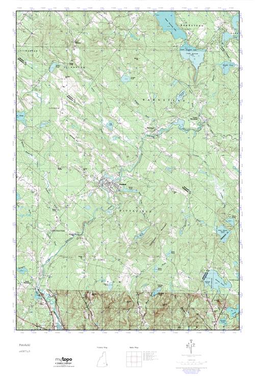 MyTopo Pittsfield, New Hampshire USGS Quad Topo Map