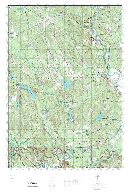 MyTopo ster, New Hampshire USGS Quad Topo Map