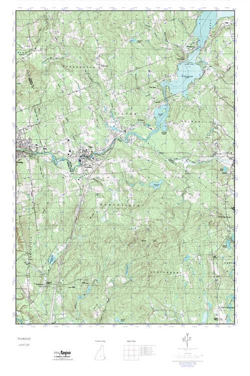 MyTopo Northfield, New Hampshire USGS Quad Topo Map