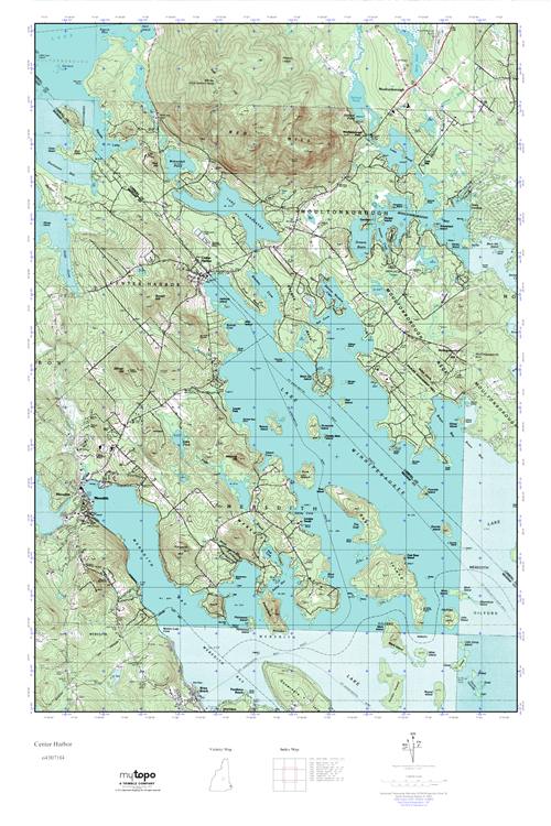 MyTopo Center Harbor, New Hampshire USGS Quad Topo Map
