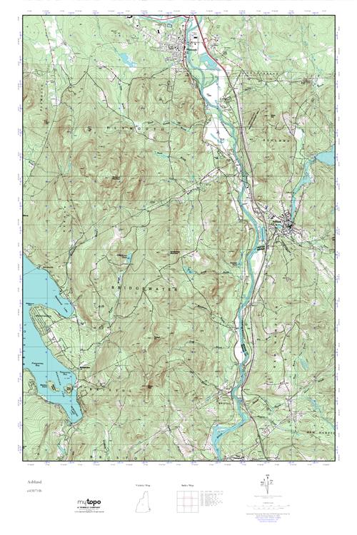 MyTopo Ashland, New Hampshire USGS Quad Topo Map