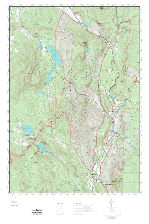 MyTopo Warren, New Hampshire USGS Quad Topo Map