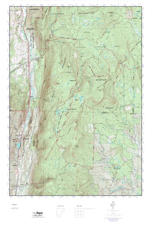 MyTopo Danby, Vermont USGS Quad Topo Map