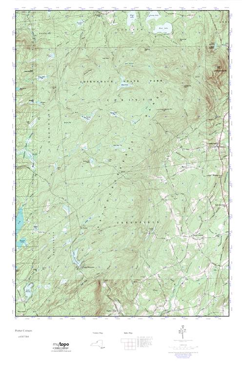 MyTopo Porter Corners, New York USGS Quad Topo Map