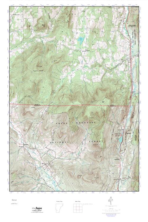 MyTopo Dorset, Vermont USGS Quad Topo Map