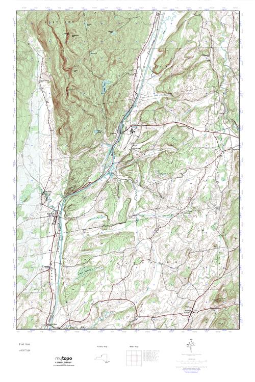 MyTopo Fort Ann, New York USGS Quad Topo Map