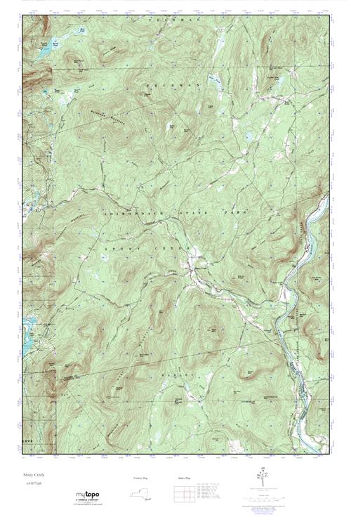 MyTopo Stony Creek, New York USGS Quad Topo Map