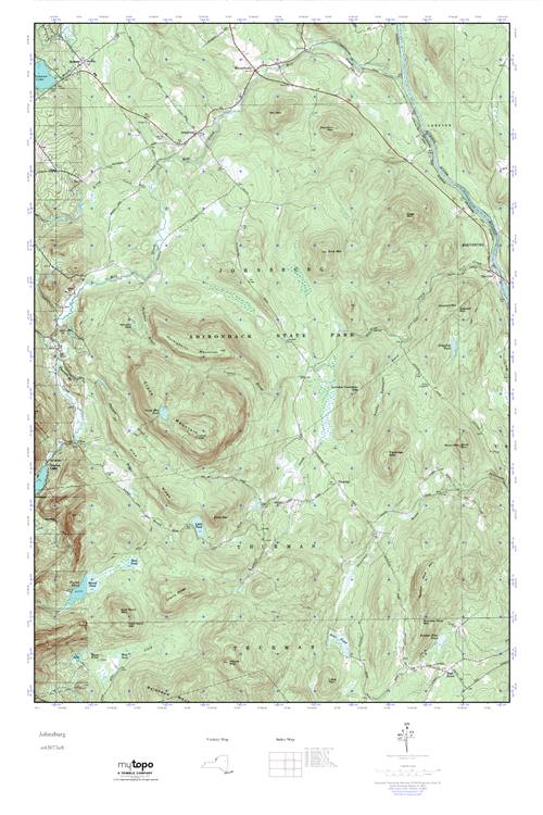 MyTopo Johnsburg, New York USGS Quad Topo Map