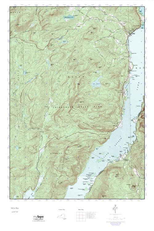 MyTopo Silver Bay, New York USGS Quad Topo Map