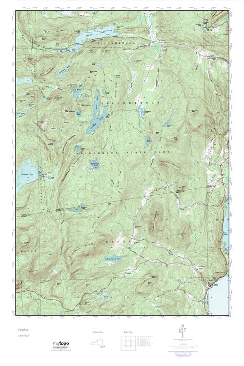 MyTopo Graphite, New York USGS Quad Topo Map