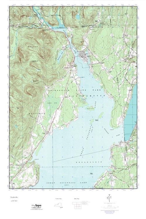 MyTopo Northville, New York USGS Quad Topo Map
