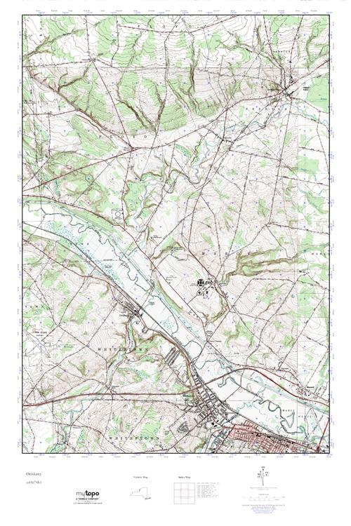 MyTopo Oriskany, New York USGS Quad Topo Map