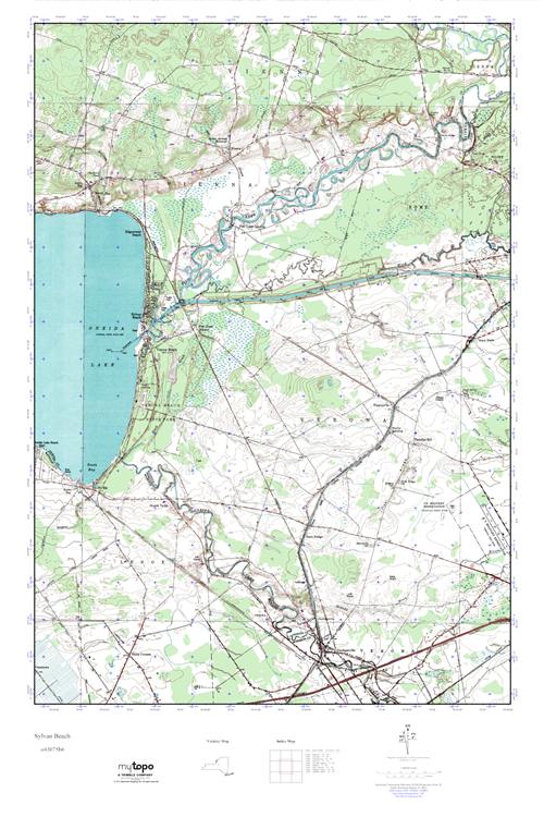 MyTopo Sylvan Beach, New York USGS Quad Topo Map
