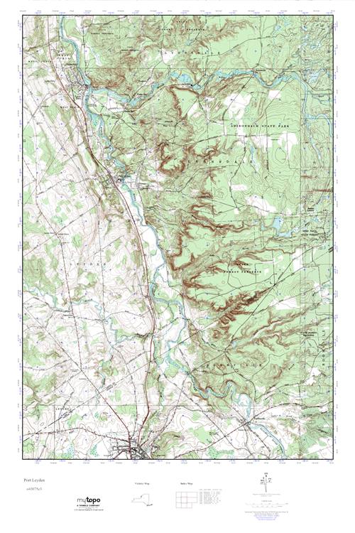 MyTopo Port Leyden, New York USGS Quad Topo Map