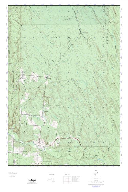 MyTopo North Osceola, New York USGS Quad Topo Map