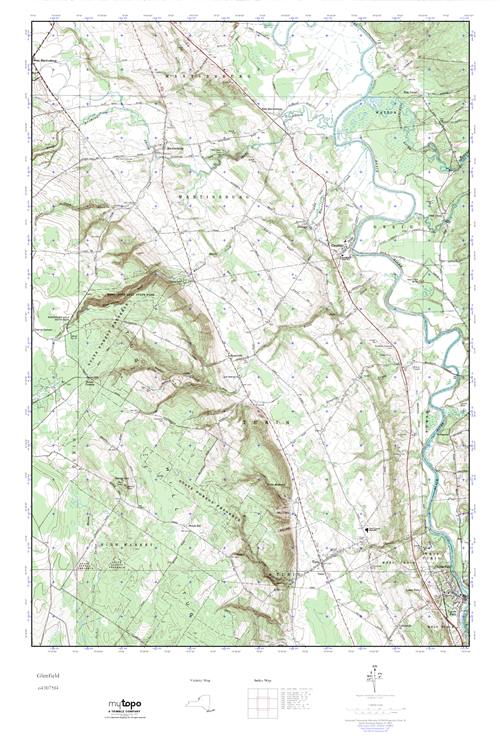 MyTopo Glenfield, New York USGS Quad Topo Map