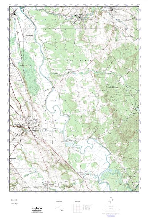 MyTopo Lowville, New York USGS Quad Topo Map