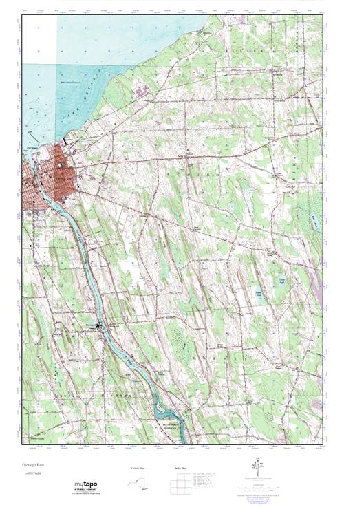 MyTopo Oswego East, New York USGS Quad Topo Map