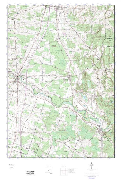 MyTopo Richland, New York USGS Quad Topo Map