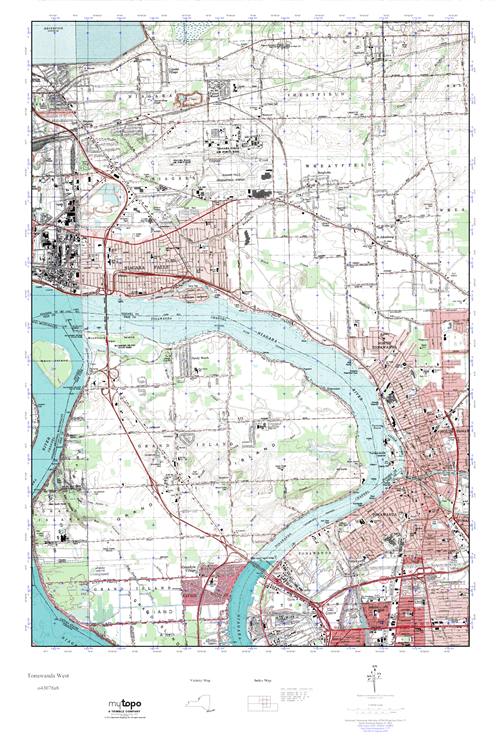 MyTopo Tonawanda West, New York USGS Quad Topo Map