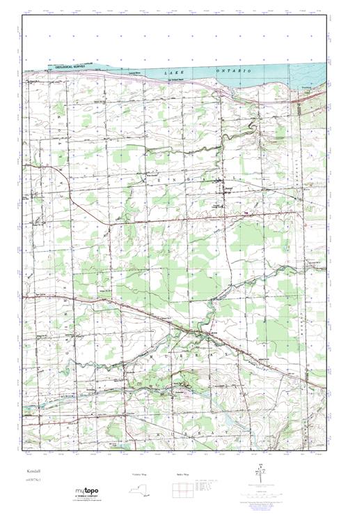 MyTopo Kendall, New York USGS Quad Topo Map