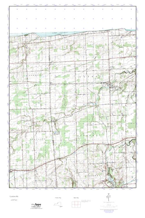 MyTopo Lyndonville, New York USGS Quad Topo Map