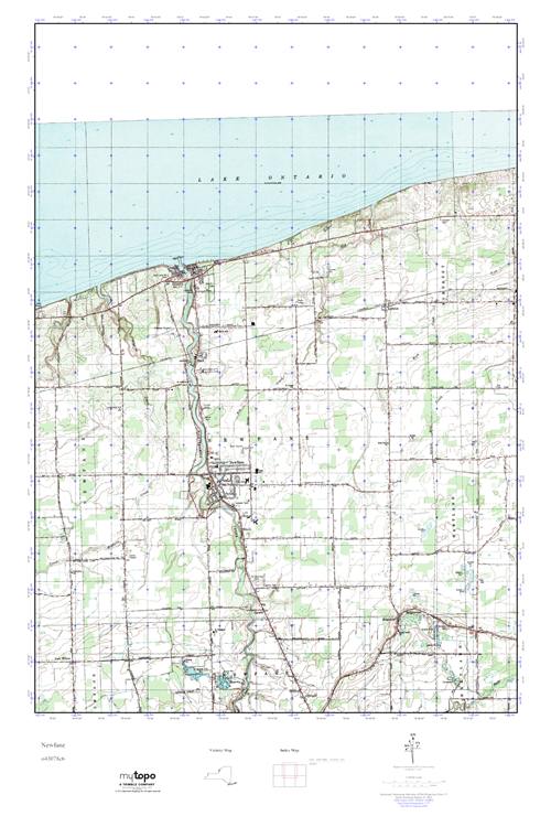 MyTopo Newfane, New York USGS Quad Topo Map