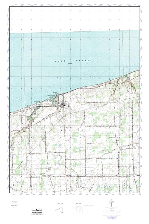 MyTopo Wilson, New York USGS Quad Topo Map