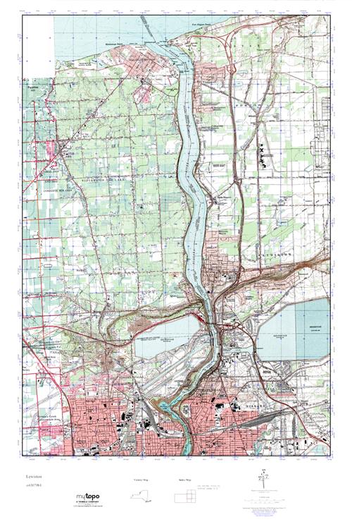 MyTopo Lewiston, New York USGS Quad Topo Map