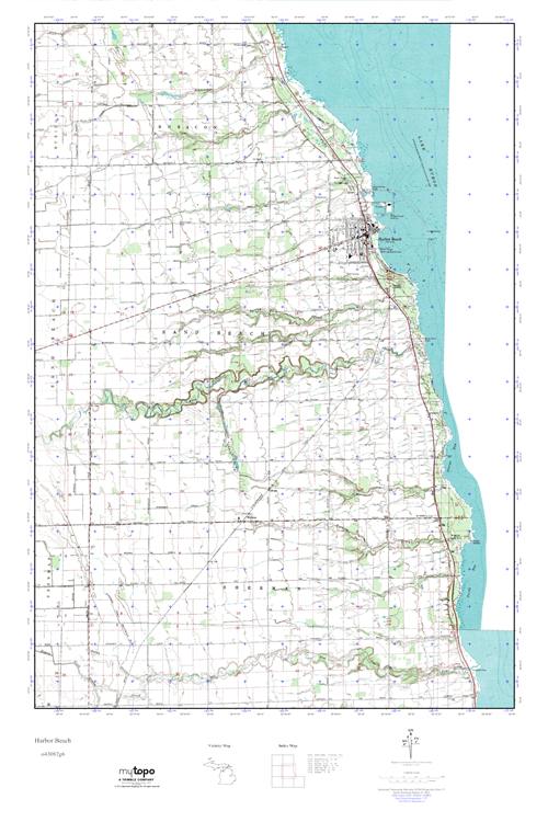 MyTopo Harbor Beach, Michigan USGS Quad Topo Map