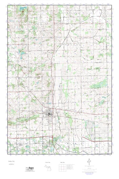 MyTopo Imlay City, Michigan USGS Quad Topo Map