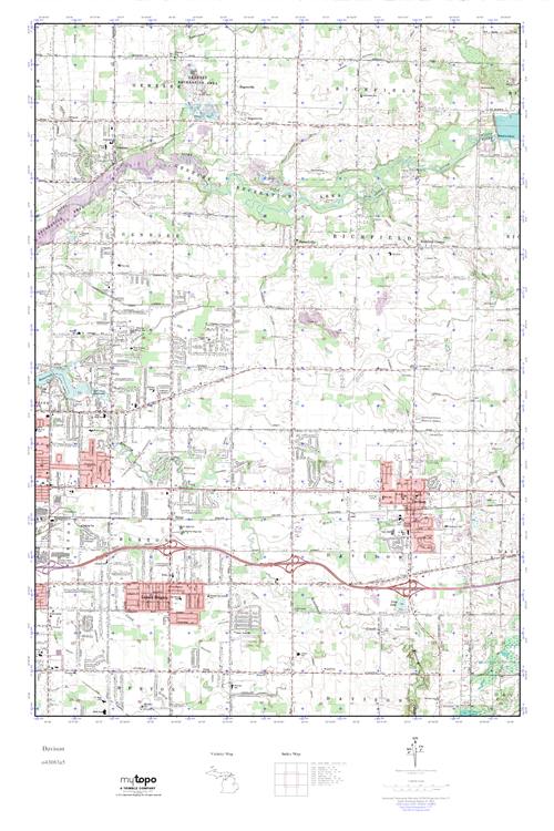 MyTopo Davison, Michigan USGS Quad Topo Map