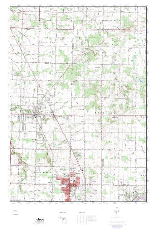MyTopo Clio, Michigan USGS Quad Topo Map