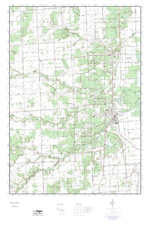MyTopo Saint Charles, Michigan USGS Quad Topo Map
