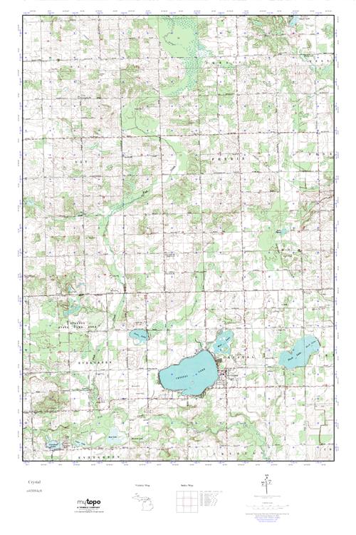 MyTopo Crystal, Michigan USGS Quad Topo Map