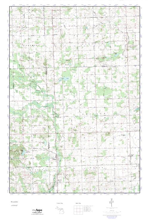 MyTopo Riverdale, Michigan USGS Quad Topo Map