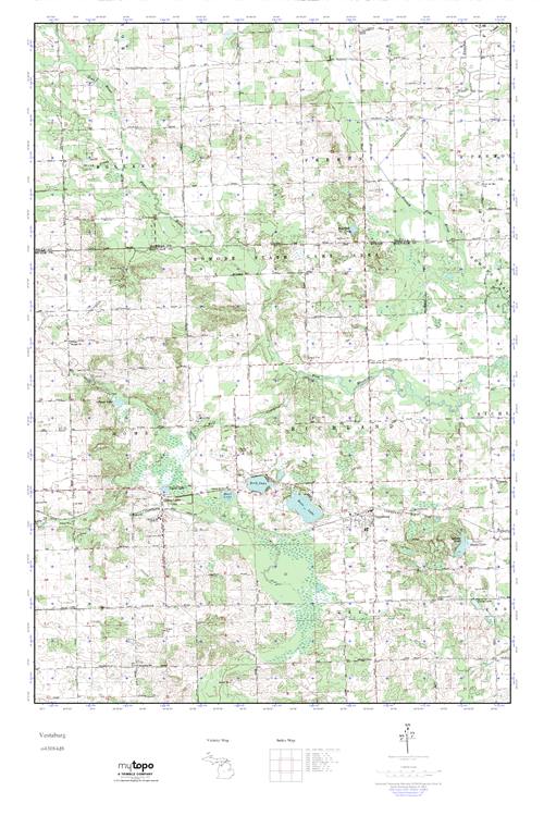 MyTopo Vestaburg, Michigan USGS Quad Topo Map