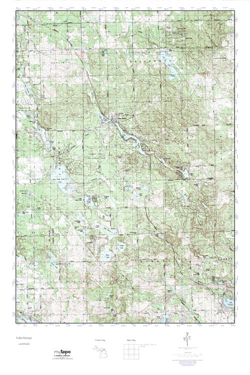 MyTopo Lake Michigan USGS Quad Topo Map