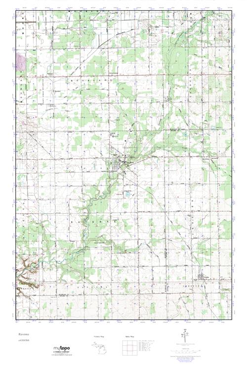 MyTopo Ravenna, Michigan USGS Quad Topo Map
