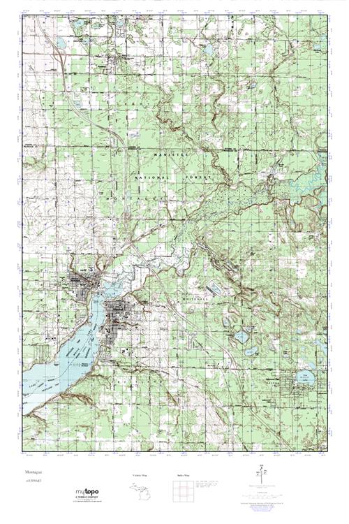 MyTopo Montague, Michigan USGS Quad Topo Map