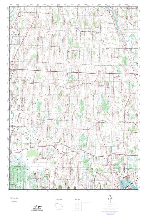 MyTopo Helenville, Wisconsin USGS Quad Topo Map