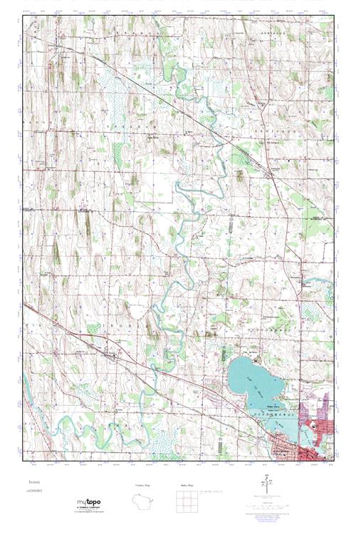 MyTopo Ixonia, Wisconsin USGS Quad Topo Map