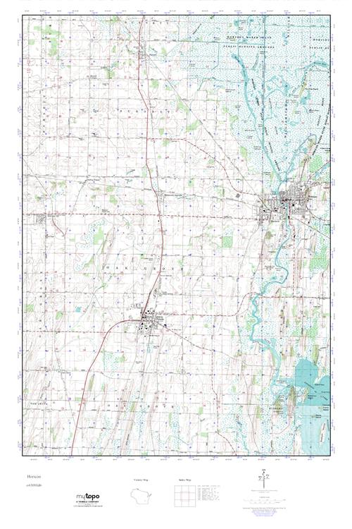 MyTopo Horicon, Wisconsin USGS Quad Topo Map