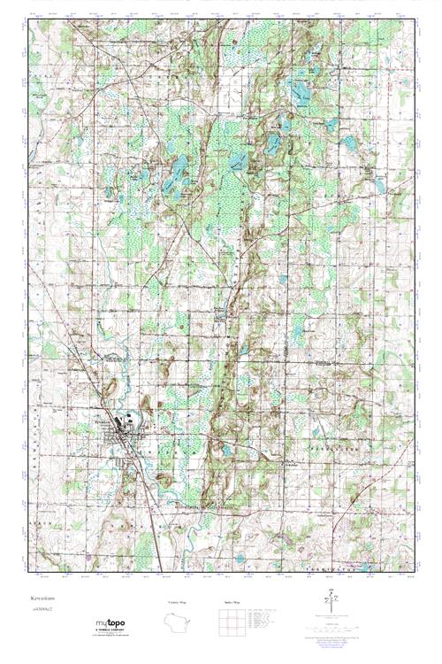 MyTopo Kewaskum, Wisconsin USGS Quad Topo Map