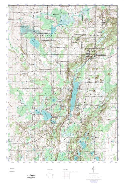 MyTopo Dundee, Wisconsin USGS Quad Topo Map