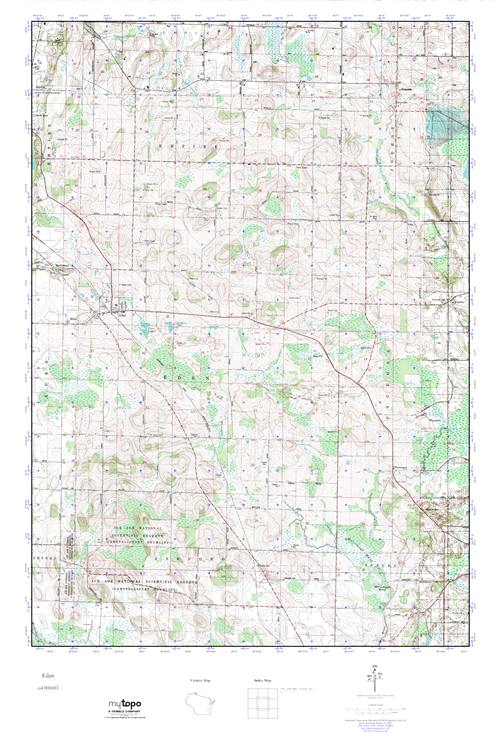 MyTopo Eden, Wisconsin USGS Quad Topo Map