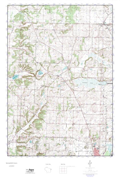 MyTopo Springfield Corners, Wisconsin USGS Quad Topo Map