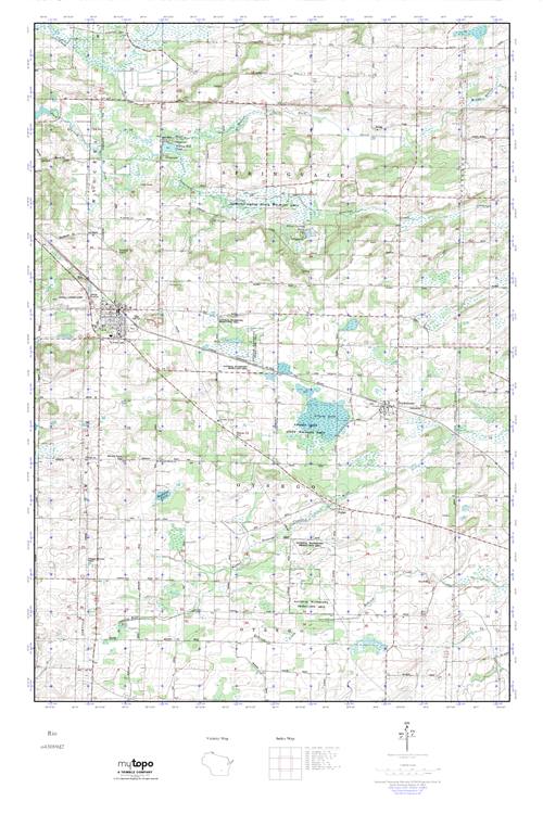 MyTopo Rio, Wisconsin USGS Quad Topo Map